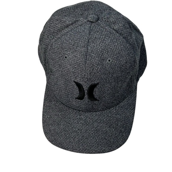 Hurley Men's Icon Flexfit Hat L-XL Dark Gray Heather Casual Cap - Picture 2 of 9